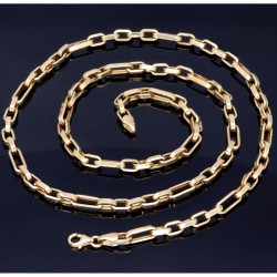 Exquisite und preiswerte Ankerkette aus hochwertigem 585 / 14K Gold , ca. 60 cm Länge, 4-5 mm