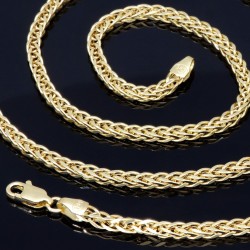 Hochwertige Goldkette / Fuchsschwanzkette in filigranem Design in edlem 585 14k Gelbgold (ca. 60cm lang, 3mm breit)