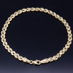 Exquisites Armband in edlem Design aus hochwertigem 14K 585 Gold (Gelbgold) ca. 20 cm Länge