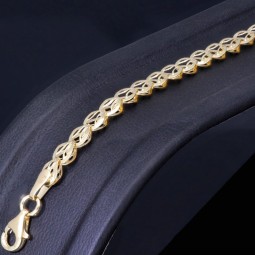 Exquisites Armband in edlem Design aus hochwertigem 14K 585 Gold (Gelbgold) ca. 20 cm Länge