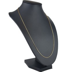 Kurze, glänzende Schlangenkette für Damen aus edlem 585 (14k) Gold in ca. 45cm ca. 1 mm