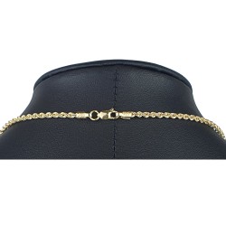 Funkelnde Kordelkette in ca. 60 cm Länge aus hochwertigem 585er Gold 14k  ca. 2mm Breite