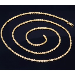 Funkelnde Kordelkette in ca. 60 cm Länge aus hochwertigem 585er Gold 14k  ca. 2mm Breite