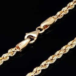 Funkelnde Kordelkette in ca. 60 cm Länge aus hochwertigem 585er Gold 14k  ca. 2mm Breite