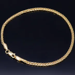 Funkelndes Goldarmband / Fuchsschwanzarmband in stilvollem Design aus hochwertigem 14K 585 Gold (Gelbgold) ca. 20 cm Länge