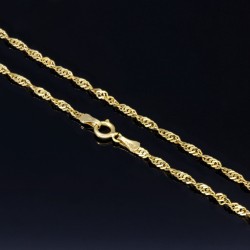 Glänzende Goldkette aus edlem 14K / 585 Gold ca. 60cm Länge und 2,3mm Breite