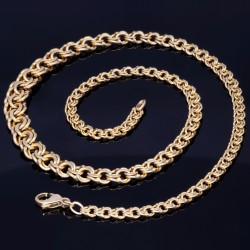 Garibaldi Collier / Goldkette für Damen in stilvollem Design in hochwertigem 333 (8k) Gelbgold in ca. 47-48 cm Länge