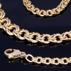 Garibaldi Collier / Goldkette für Damen in stilvollem Design in hochwertigem 333 (8k) Gelbgold in ca. 47-48 cm Länge
