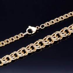 Garibaldi Collier / Goldkette für Damen in stilvollem Design in hochwertigem 333 (8k) Gelbgold in ca. 47-48 cm Länge