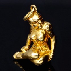 Hübscher Jungfrau Sternzeichen-Anhänger aus edlem, glänzenden 585er 14K Gold (Gelbgold)