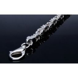 Silberarmband Königsarmband aus Silber (ca. 79g, 24-25 cm Länge, 8mm Breite) 925er Sterlingsilber