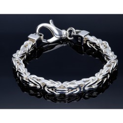 Silberarmband Königsarmband aus Silber (ca. 79g, 23cm Länge, 8mm Breite) 925er Sterlingsilber