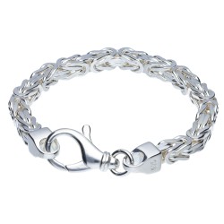 Silberarmband Königsarmband aus Silber (ca. 79g, 23cm Länge, 8mm Breite) 925er Sterlingsilber