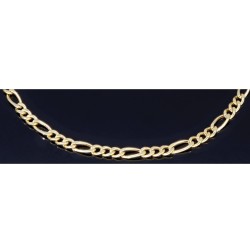 Exquisites Figaro Armband aus hochwertigem 585 14k Gold, ca. 3mm breit, ca. 21cm lang