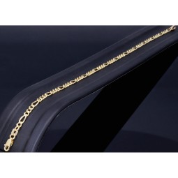 Exquisites Figaro Armband aus hochwertigem 585 14k Gold, ca. 3mm breit, ca. 21cm lang