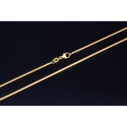 Funkelnde Schlangenkette für Damen aus glänzendem 585er (14k) Gelbgold in ca. 45cm ca. 1,7mm