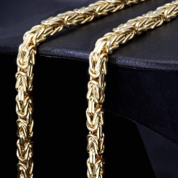 Exklusive Königskette aus 585er Gelbgold (14k)- ca. 70cm lang, 5mm breit