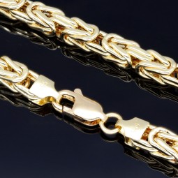 Exklusive Königskette aus 585er Gelbgold (14k)- ca. 70cm lang, 5mm breit