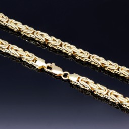 Exklusive Königskette aus 585er Gelbgold (14k)- ca. 70cm lang, 5mm breit