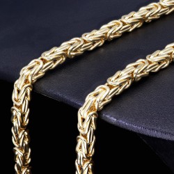 Exklusive Königskette aus 585er Gelbgold (14k)- ca. 70cm lang, 5mm breit