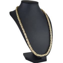 Exklusive Königskette aus funkelndem 585er Gelbgold (14k)- ca. 65cm lang, 5mm breit