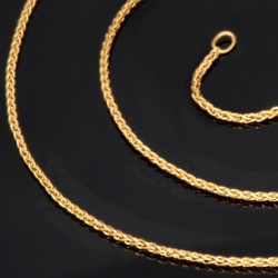 Sehr schöne, kürzere Goldkette aus glänzendem 14k / 585 Gold ca. 43cm, 1,2mm