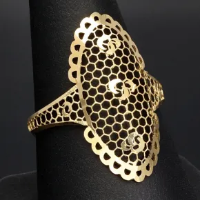 Feiner Damenring aus edlem 585 14K Gold Ringgröße ca. 57-58