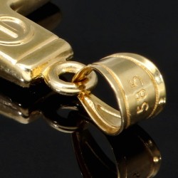 Glänzender Kreuz Anhänger in modernem Design aus 14k / 585 Gold