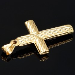Kruzifix-Anhänger - Jesus Christus Kreuz aus Gold aus 14k (585er) Gelbgold und Weißgold