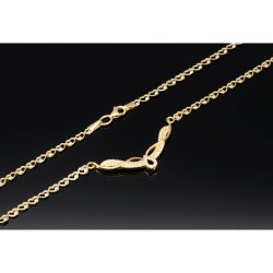 Collier für Damen aus 585 (14k) Bicolor Gold (Gelb- und Weißgold) mit einem von Zirkoniasteinen besetzten Anhänger in graziösem Design (ca. 47 cm)