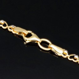 Collier für Damen aus 585 (14k) Bicolor Gold (Gelb- und Weißgold) mit einem von Zirkoniasteinen besetzten Anhänger (ca. 47 cm)