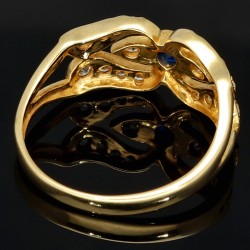 Wunderschöner Ring für Damen aus 14K 585 Gold in feinem Dekor, besetzt mit glänzenden Zirkonia in ca. RG 56