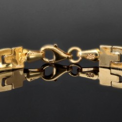 Edles Gold-Armband mit ansprechendem Muster aus 585 14K Gelbgold (ca. 21cm Länge)
