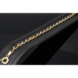 Funkelndes Armband aus hochwertigem Bicolor 585 14K Gold (ca. 19-20 cm Länge)