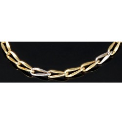 Funkelndes Armband aus hochwertigem Bicolor 585 14K Gold (ca. 19-20 cm Länge)