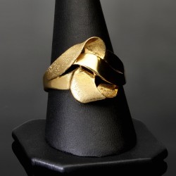 Exquisiter Ring für Damen mit besonderem Design aus edlem 585 14K Gold (Ringgröße ca. 58)