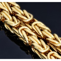 edle Königskette aus 585er Gelbgold (14k)- 60cm lang, 5mm breit, ca. 33,5g