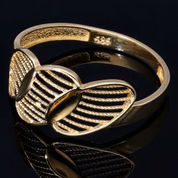 Glänzender Ring aus hochwertigem 585 14K Gold Ringgröße ca. 57