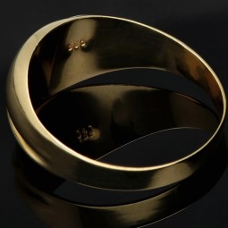 Feiner Ring für Damen mit stilvollem Dekor in 585 / 14K Bicolor Gold in Ringgröße ca. 59-60