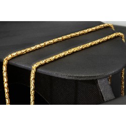Runde, exquisite Königskette aus hochwertigem 585 Gold 14K (ca. 55cm lang, 2,5mm breit)
