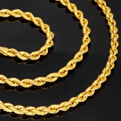 Funkelnde Kordelkette in ca. 60 cm Länge aus hochwertigem 585er Gold 14k  ca. 4-5mm Breite