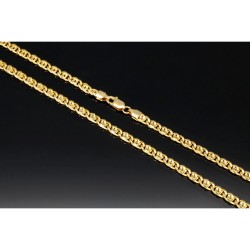 Goldkette in prunkvollem Design aus 14K, 585er Gelbgold für Damen und Kinder (in 4 mm Breite und 50 cm Länge, ca. 8,2g)