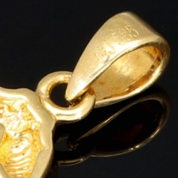 Filigraner Seepferdchen-Anhänger mit beweglichen Gliedern aus hochwertigem Bicolor Gold (585 / 14 Karat Gelbgold und Weißgold)