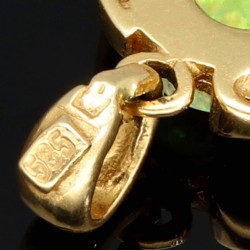 Edler Anhänger mit einem beeindruckenden Opal in glänzendem 14K / 585 Gold