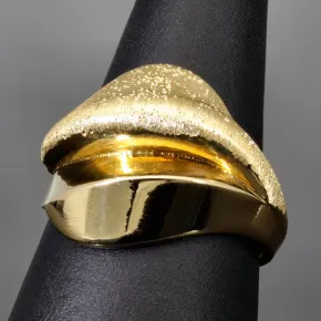 Damenring mit außergewöhnlichem Design in edlem14K 585er Gold Ringgröße (ca. 54)