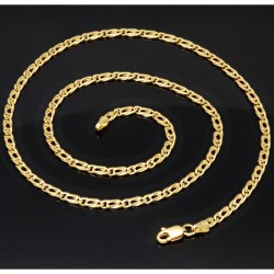 Hochwertige Goldkette in filigranem Design aus massivem 585 14k Gelbgold (ca. 50 cm lang, 3 mm breit)