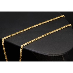 Hochwertige Goldkette in filigranem Design aus massivem 585 14k Gelbgold (ca. 50 cm lang, 3 mm breit)