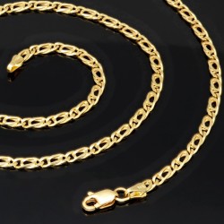 Hochwertige Goldkette in filigranem Design aus massivem 585 14k Gelbgold (ca. 50 cm lang, 3 mm breit)