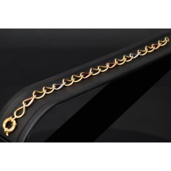 Elegantes Damen - Armband aus 585er (14k) Tricolor Gelbgold, Roségold und Weißgold ca. 20cm lang