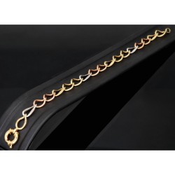 Damen - Armband aus edlem 585er (14k) Tricolor Gelbgold, Roségold und Weißgold ca. 20cm lang